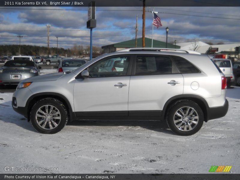 Bright Silver / Black 2011 Kia Sorento EX V6