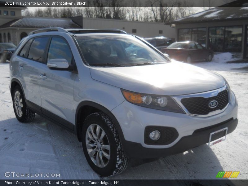 Bright Silver / Black 2011 Kia Sorento EX V6