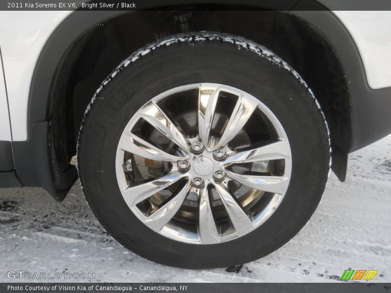 Bright Silver / Black 2011 Kia Sorento EX V6