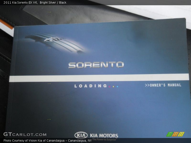 Bright Silver / Black 2011 Kia Sorento EX V6
