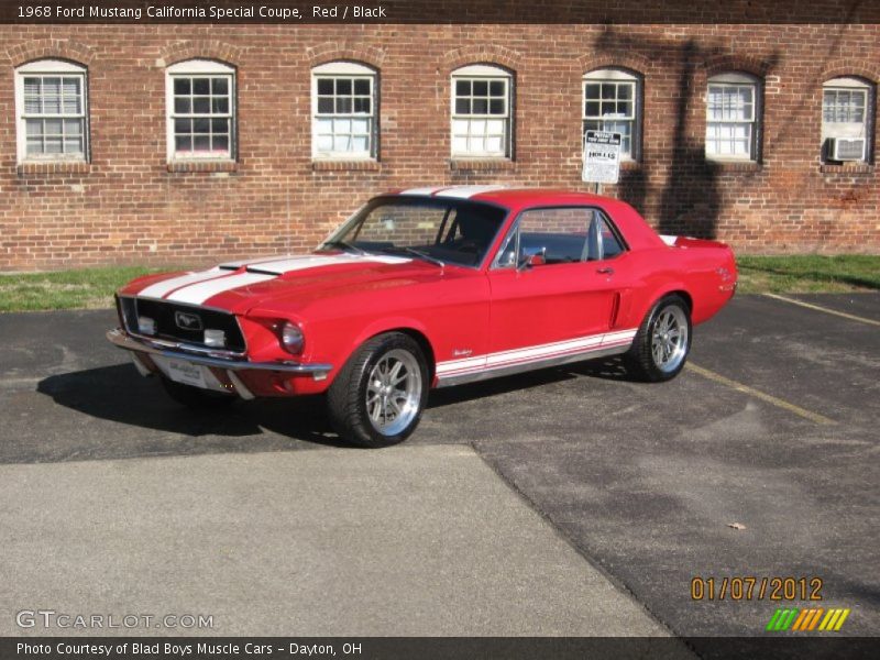 Red / Black 1968 Ford Mustang California Special Coupe