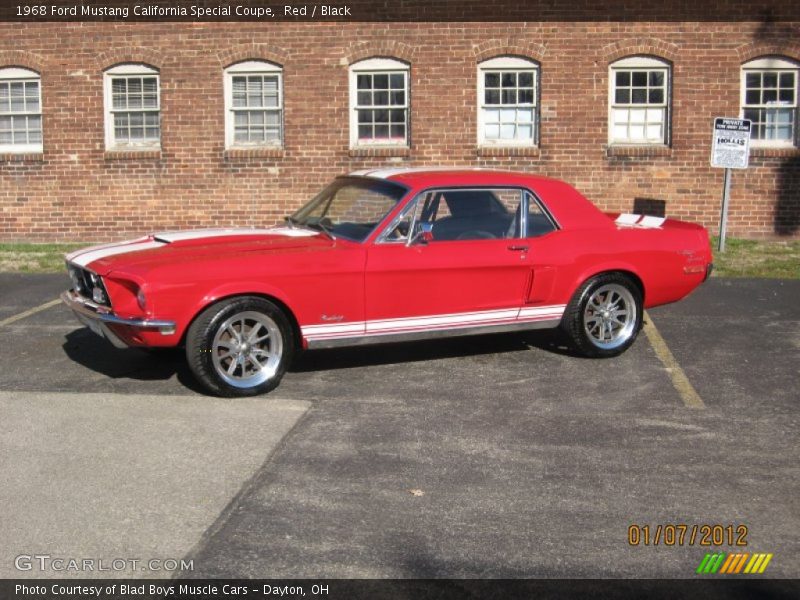 Red / Black 1968 Ford Mustang California Special Coupe
