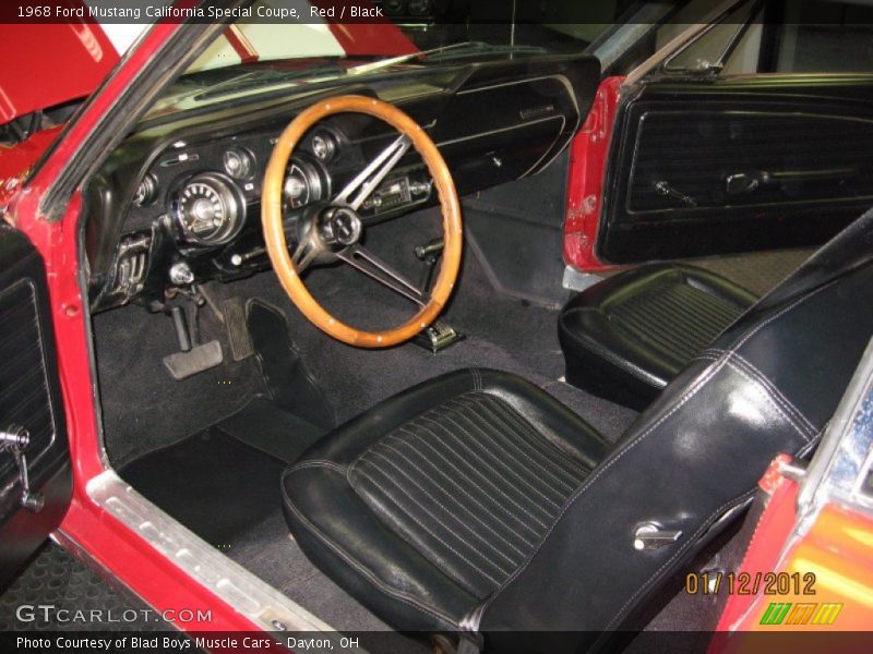 Black Interior - 1968 Mustang California Special Coupe 