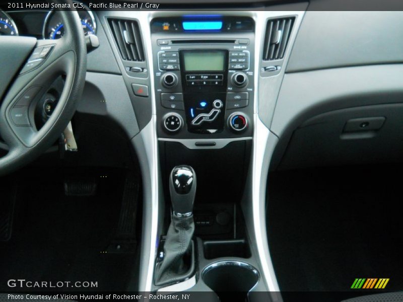 Pacific Blue Pearl / Gray 2011 Hyundai Sonata GLS