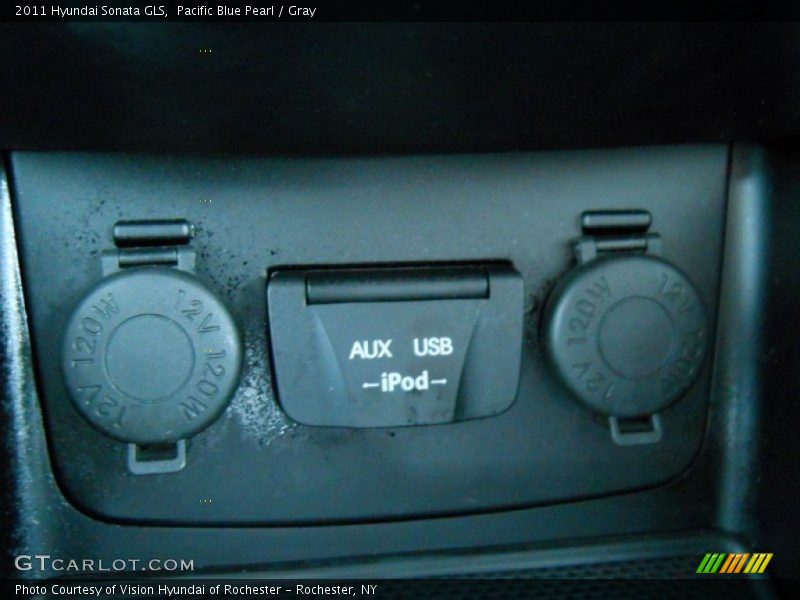 Pacific Blue Pearl / Gray 2011 Hyundai Sonata GLS