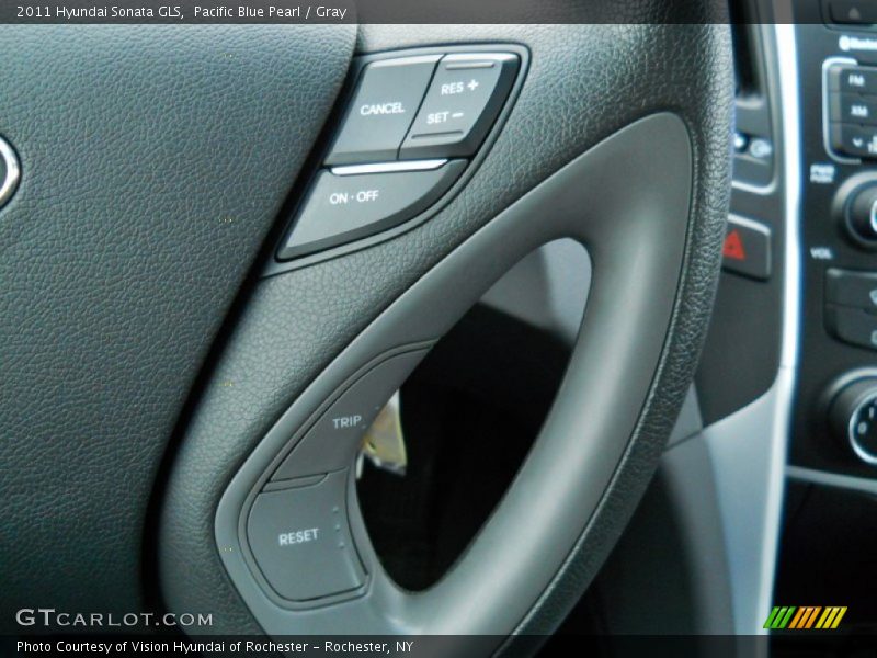 Pacific Blue Pearl / Gray 2011 Hyundai Sonata GLS