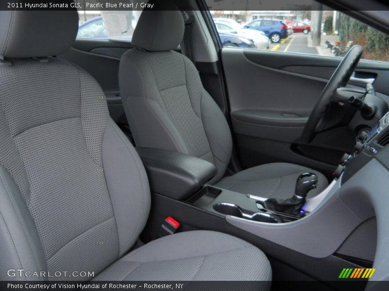 Pacific Blue Pearl / Gray 2011 Hyundai Sonata GLS
