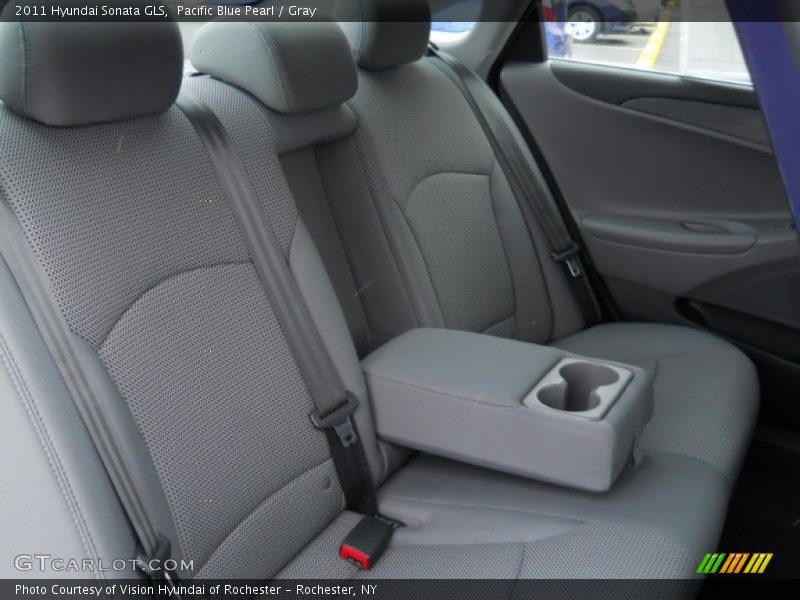 Pacific Blue Pearl / Gray 2011 Hyundai Sonata GLS