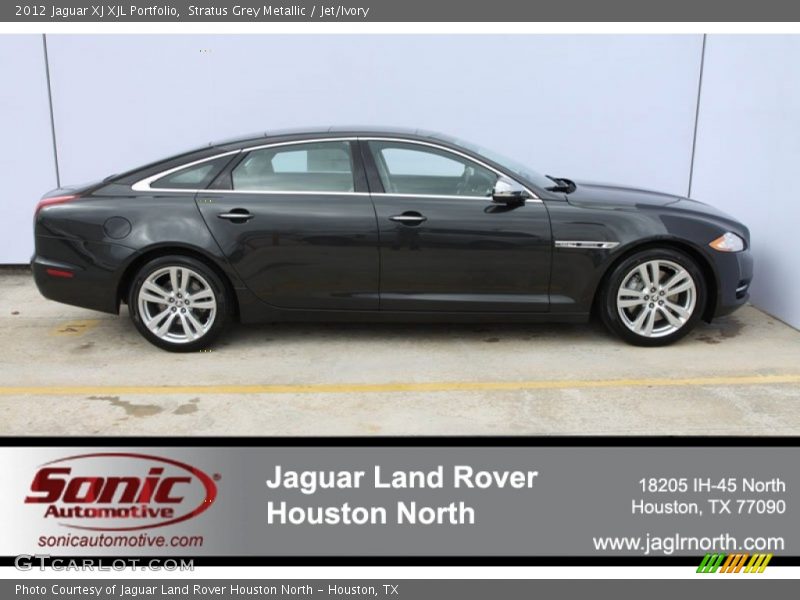 Stratus Grey Metallic / Jet/Ivory 2012 Jaguar XJ XJL Portfolio