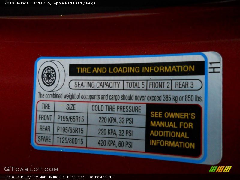 Apple Red Pearl / Beige 2010 Hyundai Elantra GLS