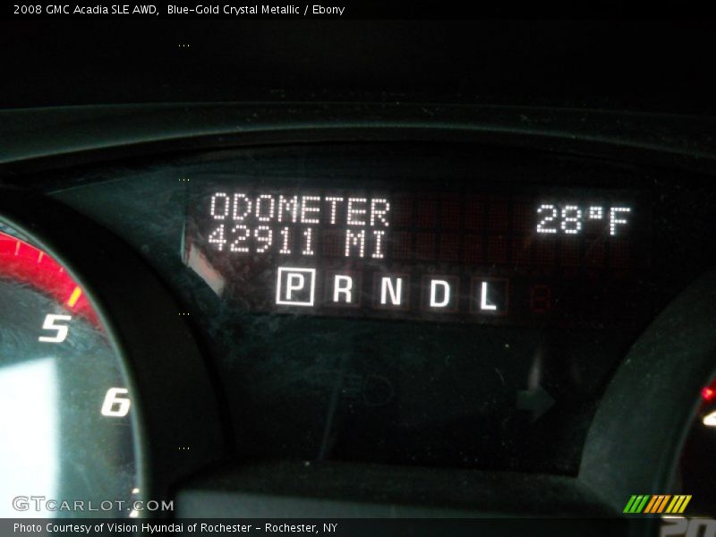 Blue-Gold Crystal Metallic / Ebony 2008 GMC Acadia SLE AWD