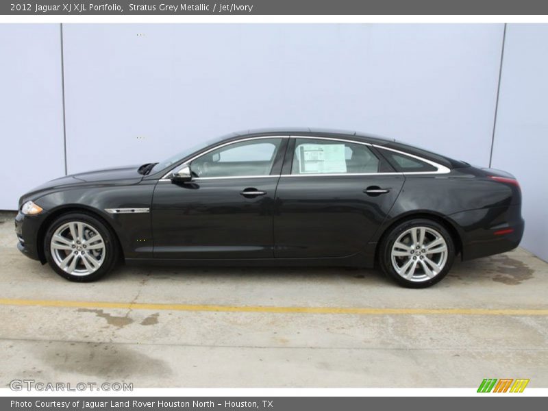 Stratus Grey Metallic / Jet/Ivory 2012 Jaguar XJ XJL Portfolio