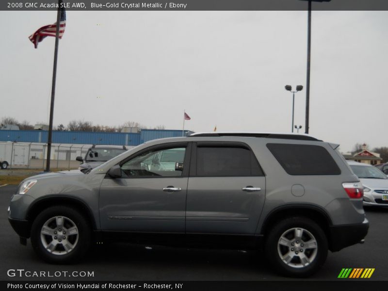 Blue-Gold Crystal Metallic / Ebony 2008 GMC Acadia SLE AWD