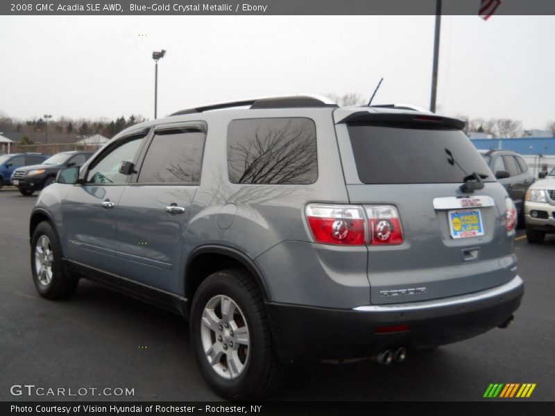 Blue-Gold Crystal Metallic / Ebony 2008 GMC Acadia SLE AWD