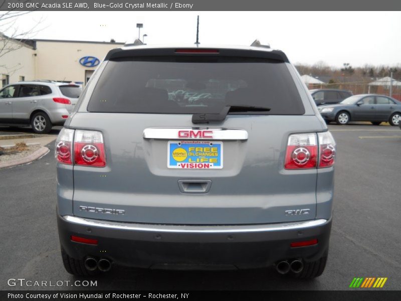 Blue-Gold Crystal Metallic / Ebony 2008 GMC Acadia SLE AWD