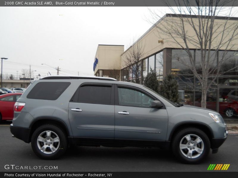 Blue-Gold Crystal Metallic / Ebony 2008 GMC Acadia SLE AWD