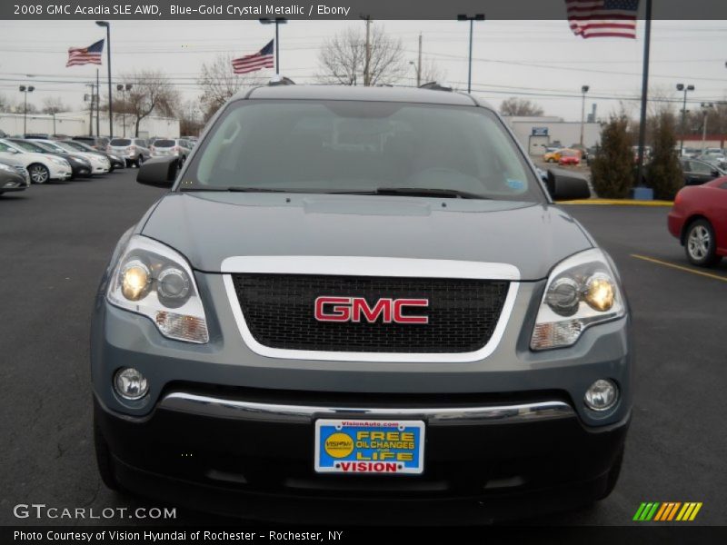 Blue-Gold Crystal Metallic / Ebony 2008 GMC Acadia SLE AWD