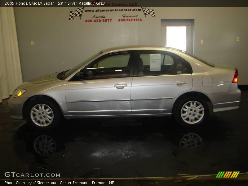 Satin Silver Metallic / Gray 2005 Honda Civic LX Sedan