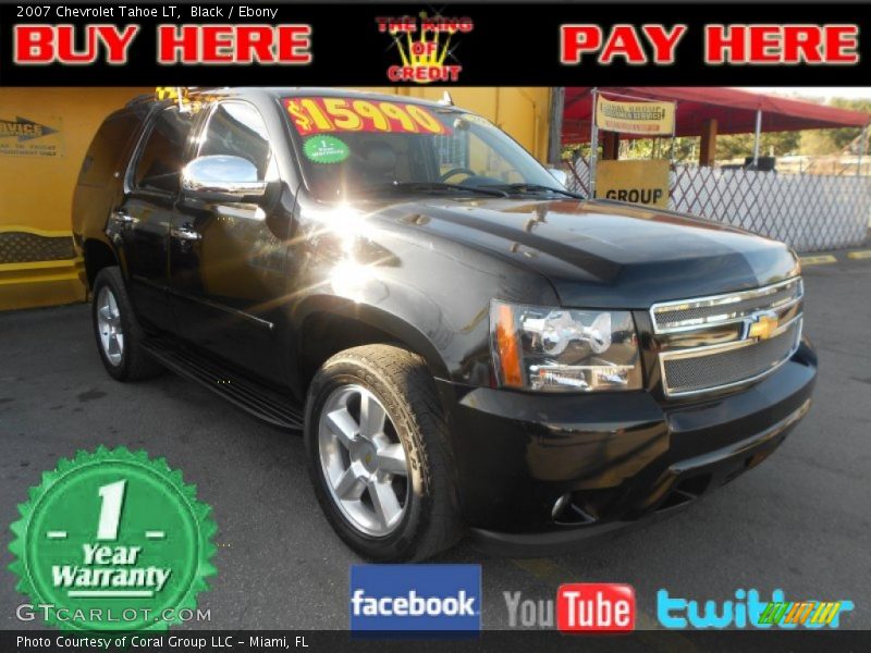Black / Ebony 2007 Chevrolet Tahoe LT