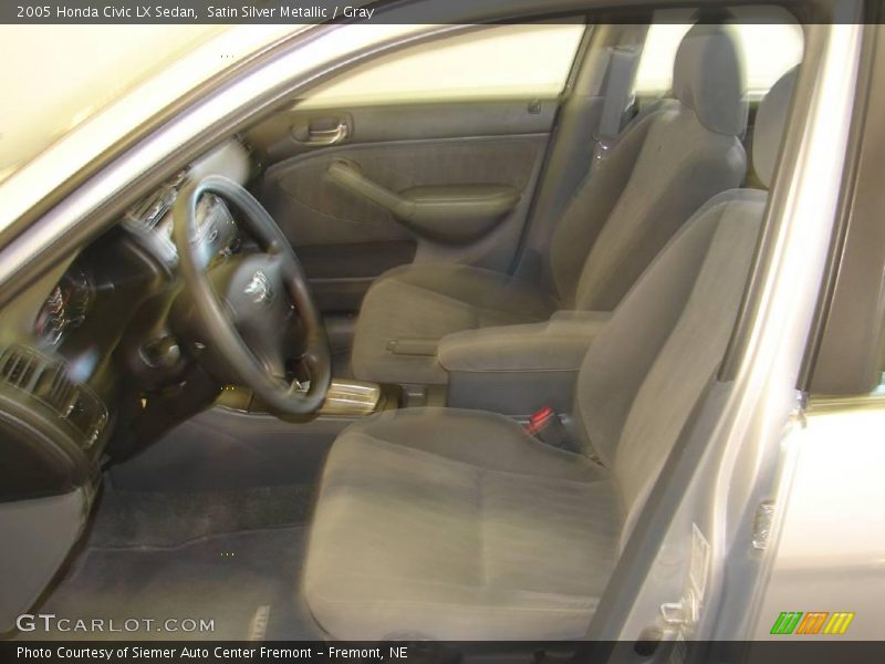 Satin Silver Metallic / Gray 2005 Honda Civic LX Sedan
