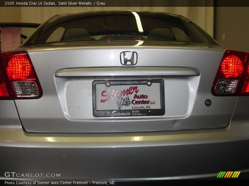 Satin Silver Metallic / Gray 2005 Honda Civic LX Sedan