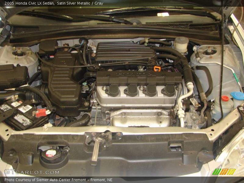 Satin Silver Metallic / Gray 2005 Honda Civic LX Sedan