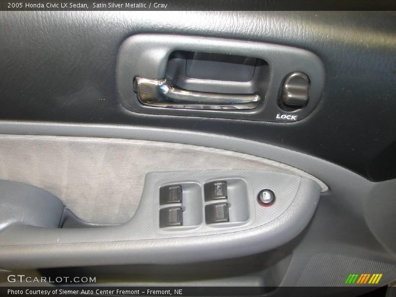 Satin Silver Metallic / Gray 2005 Honda Civic LX Sedan