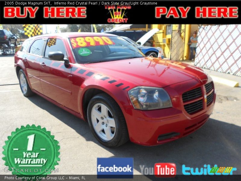 Inferno Red Crystal Pearl / Dark Slate Gray/Light Graystone 2005 Dodge Magnum SXT