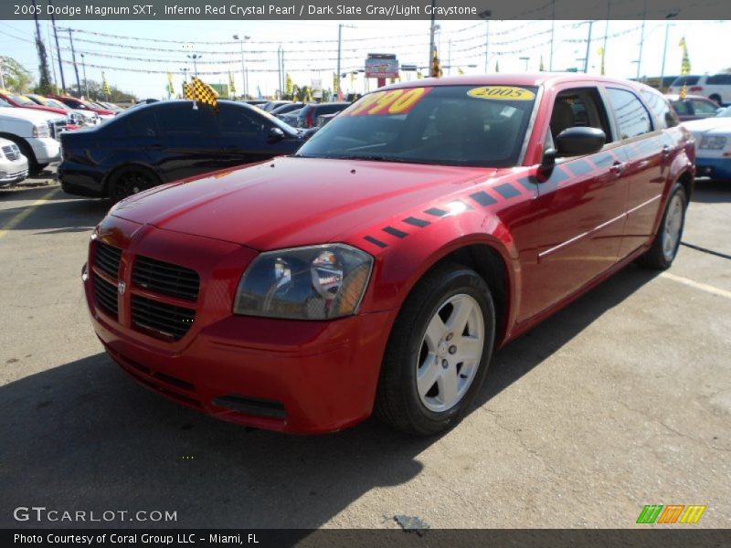 Inferno Red Crystal Pearl / Dark Slate Gray/Light Graystone 2005 Dodge Magnum SXT