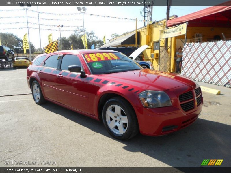 Inferno Red Crystal Pearl / Dark Slate Gray/Light Graystone 2005 Dodge Magnum SXT