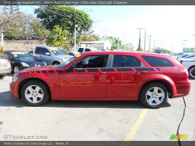 Inferno Red Crystal Pearl / Dark Slate Gray/Light Graystone 2005 Dodge Magnum SXT