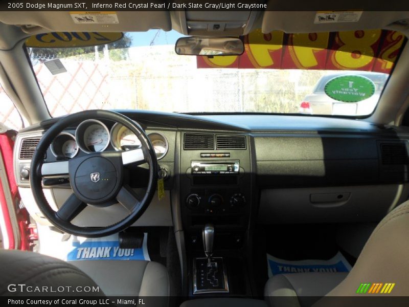 Inferno Red Crystal Pearl / Dark Slate Gray/Light Graystone 2005 Dodge Magnum SXT