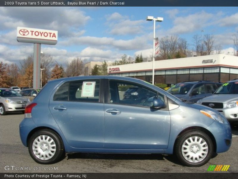 Bayou Blue Pearl / Dark Charcoal 2009 Toyota Yaris 5 Door Liftback
