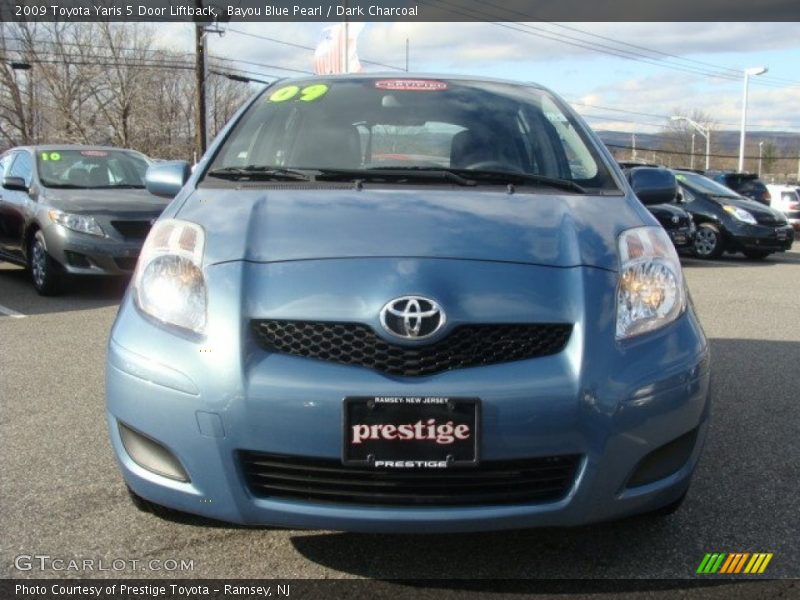 Bayou Blue Pearl / Dark Charcoal 2009 Toyota Yaris 5 Door Liftback