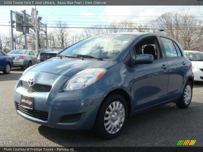 Bayou Blue Pearl / Dark Charcoal 2009 Toyota Yaris 5 Door Liftback