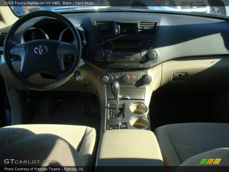 Black / Sand Beige 2009 Toyota Highlander V6 4WD