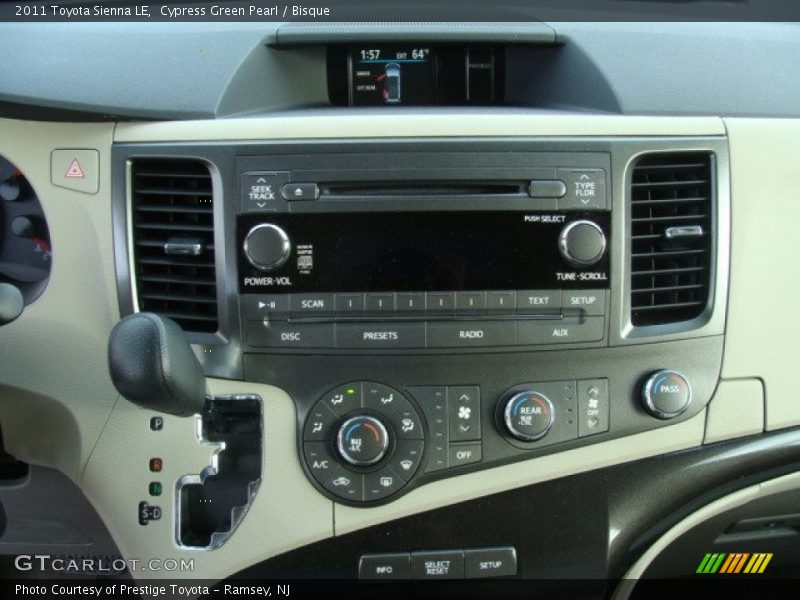 Cypress Green Pearl / Bisque 2011 Toyota Sienna LE