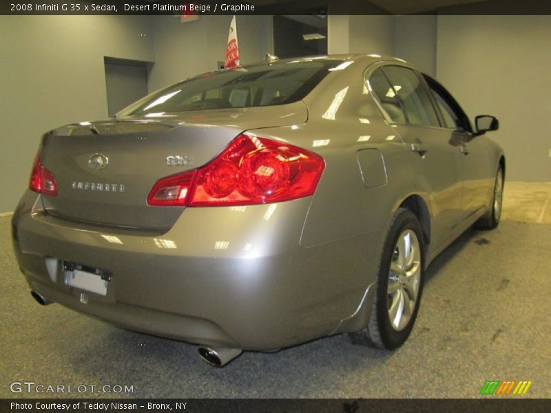 Desert Platinum Beige / Graphite 2008 Infiniti G 35 x Sedan