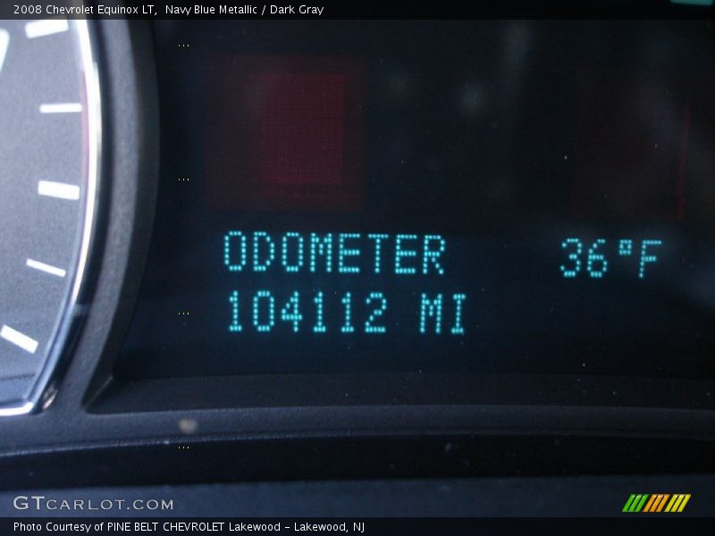 Navy Blue Metallic / Dark Gray 2008 Chevrolet Equinox LT