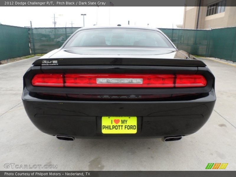 Pitch Black / Dark Slate Gray 2012 Dodge Challenger R/T