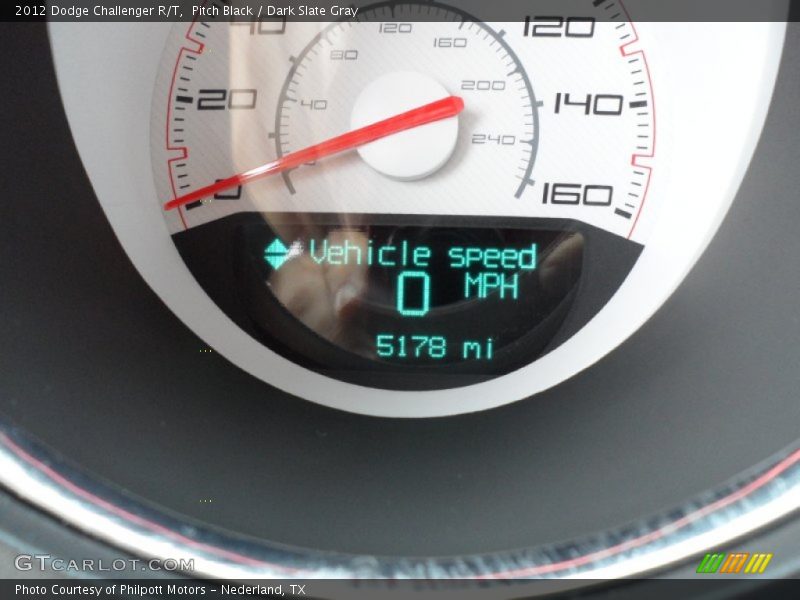 Pitch Black / Dark Slate Gray 2012 Dodge Challenger R/T