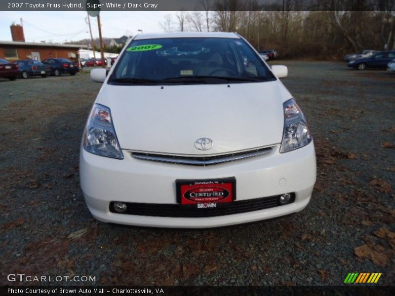 Super White / Dark Gray 2007 Toyota Prius Hybrid