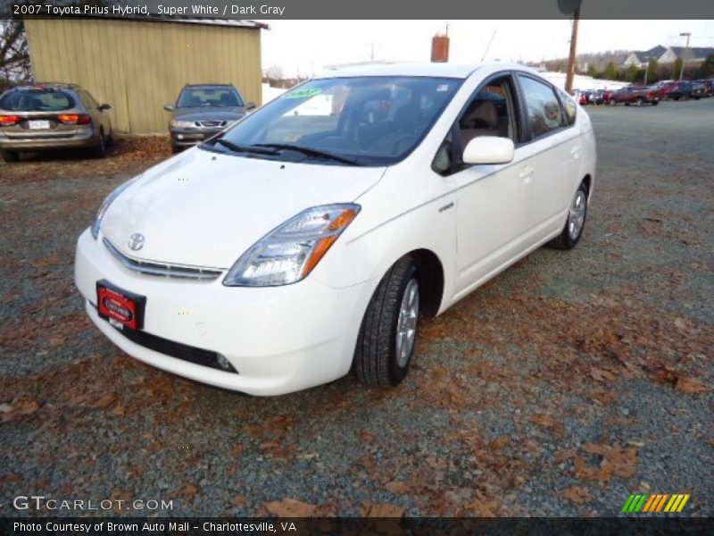 Super White / Dark Gray 2007 Toyota Prius Hybrid