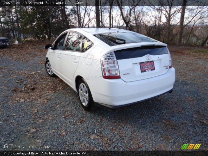 Super White / Dark Gray 2007 Toyota Prius Hybrid