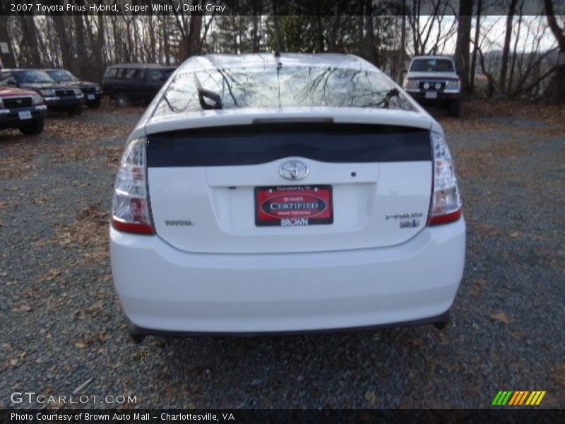 Super White / Dark Gray 2007 Toyota Prius Hybrid