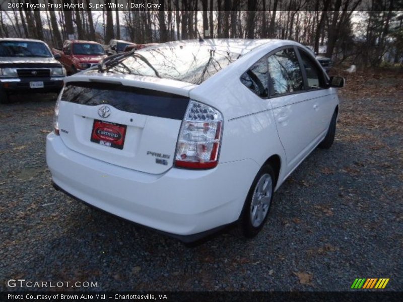 Super White / Dark Gray 2007 Toyota Prius Hybrid