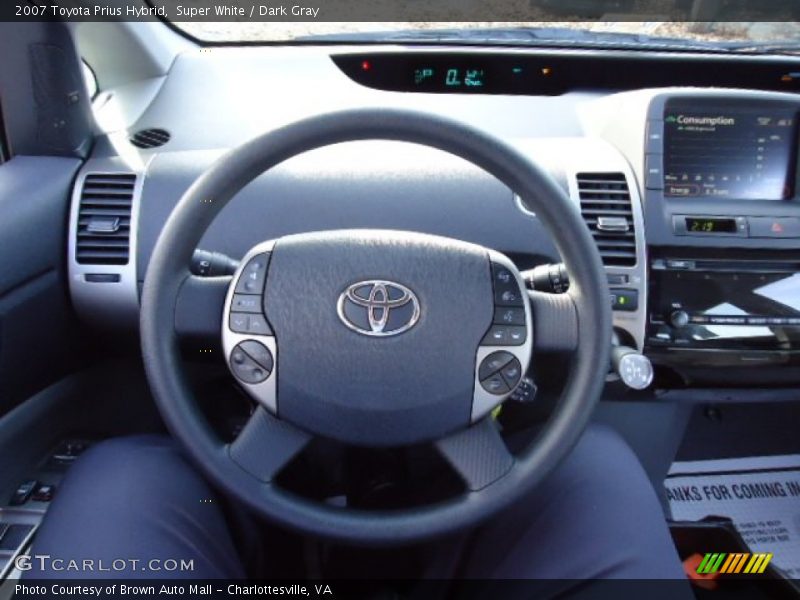 Super White / Dark Gray 2007 Toyota Prius Hybrid