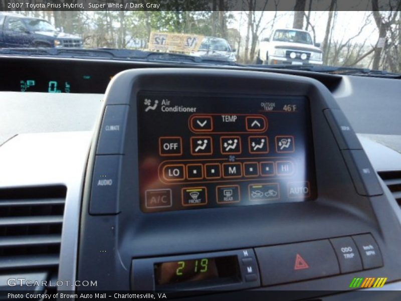 Super White / Dark Gray 2007 Toyota Prius Hybrid