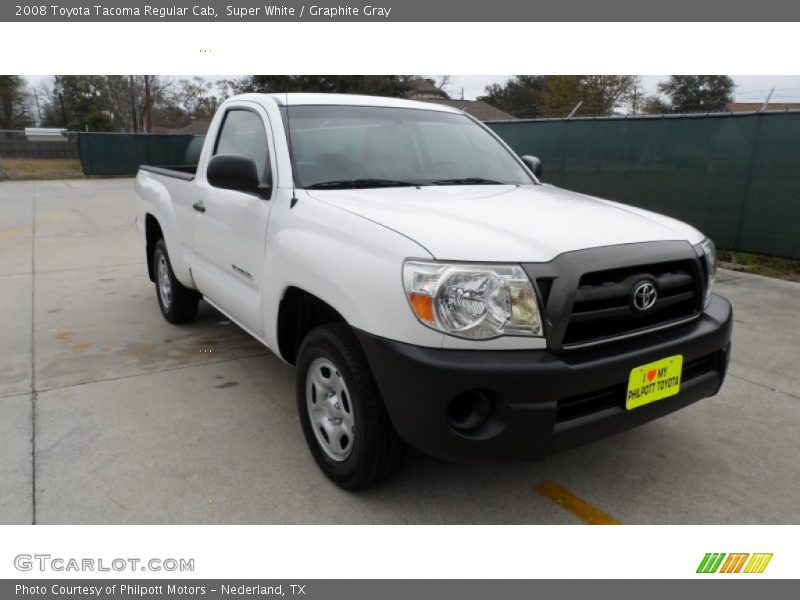 Super White / Graphite Gray 2008 Toyota Tacoma Regular Cab