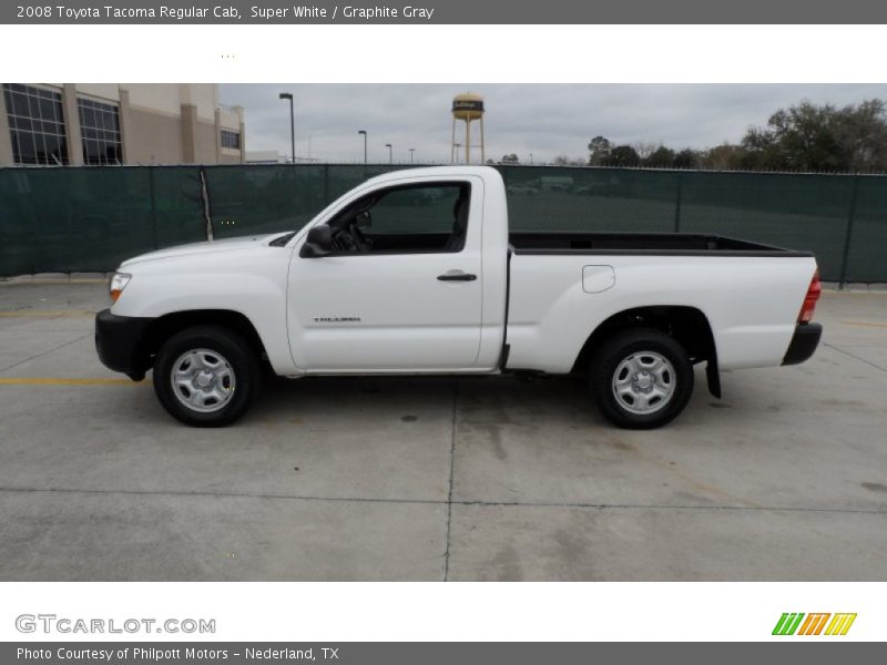 Super White / Graphite Gray 2008 Toyota Tacoma Regular Cab